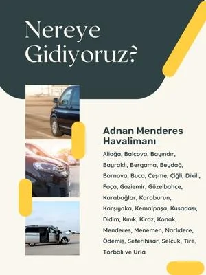 adnan menderes izmir kuşadası didim Çeşme ayvalık transfer